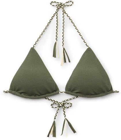 Woman's Triangle Swimsuit Top Crinkle Twist in Kuwait