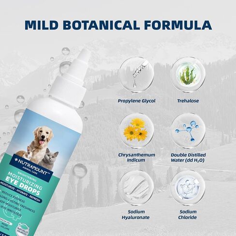 Moisturizing Eye Drops for Dogs, Cats, and Livestock 150ML/5 fl. oz Dry Eye Solution in Saudi Arabia