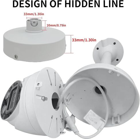 15.7-23.5in Telescopic Indoor and Outdoor Camera Bracket Metal Hoisting Ceiling Bracket, Used for Security Dome Network Camera Installation (40-60CM-PQ) in Saudi Arabia