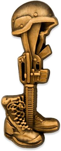 PinMart Final Tribute Battle Cross Fallen Soldier Lapel Pin in Saudi Arabia
