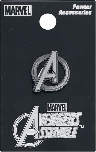 Marvel للجنسين للبالغين Marvel Marvel Avengers شعار طية صدرية ، فضي ، 1 الولايات المتحدة in Saudi Arabia
