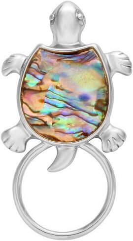 Gold Sea Turtle Natural Abalone Shell Clip Eyeglass Holder Brooch Jewelry in Saudi Arabia