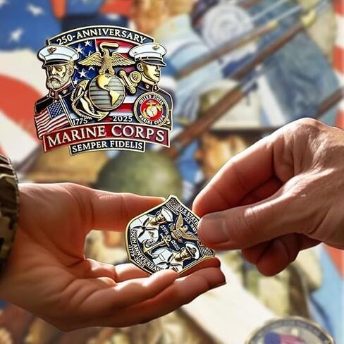 250th Anniversary U.S. NAVY Commemorative Pin, Marine Corps Army Military Emblem Lapel Alloy Button Brooches Veteran Collection Gift Jewelry in Saudi Arabia