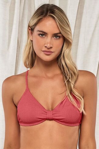 غروب الشمس Pacifica Indie Bralette Women's Swimsuit Bikini أعلى في نسيج مضلع in Saudi Arabia