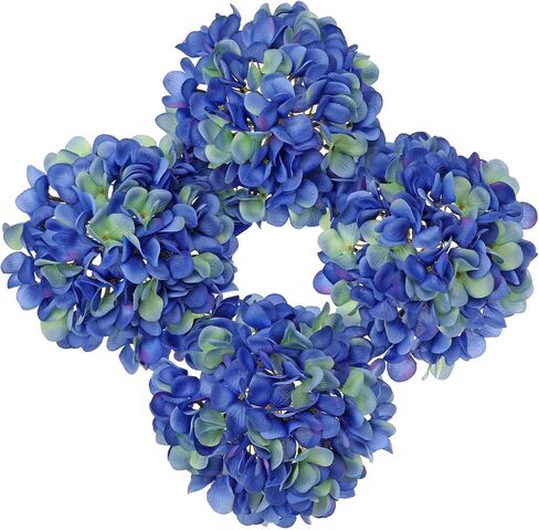 Hollyone Pink Silk Hydrangea Artificial Flowers Heads 7.4inch Large Fake Hydrangea 4Pcs Full Faux Flowers with Stems for Wedding Party Table Centerpieces Flower Arrangement Home Decor in Kuwait