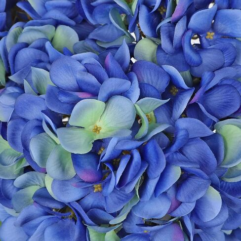 Hollyone Pink Silk Hydrangea Artificial Flowers Heads 7.4inch Large Fake Hydrangea 4Pcs Full Faux Flowers with Stems for Wedding Party Table Centerpieces Flower Arrangement Home Decor in Kuwait
