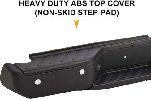 Rear Steel Step Bumper Assembly for 2005-2021 Nissan Frontier without Park Sensor Holes Chrome Back Bumper Replacement for NI1103114,with Pads Brackets and License Plate Lights in Saudi Arabia