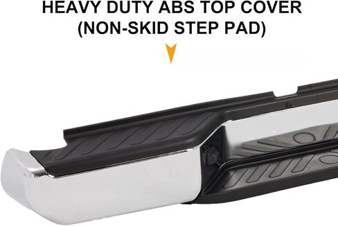 Rear Steel Step Bumper Assembly for 2005-2021 Nissan Frontier without Park Sensor Holes Chrome Back Bumper Replacement for NI1103114,with Pads Brackets and License Plate Lights in Saudi Arabia