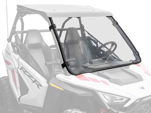 SuperAtv كامل الزجاج الأمامي لـ 2022+ Polaris RZR 200 | 1/4 "بولي كربونات | أقوى من الزجاج | طلاء الصلب XR البصري | in Saudi Arabia