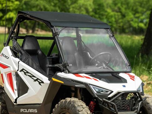 SuperAtv كامل الزجاج الأمامي لـ 2022+ Polaris RZR 200 | 1/4 "بولي كربونات | أقوى من الزجاج | طلاء الصلب XR البصري | in Saudi Arabia