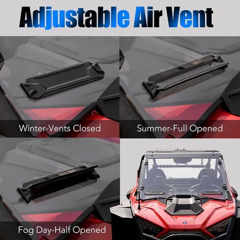 Vented Full Windshield for 2020 2021 2022 2023 2024 Polaris RZR PRO XP 4/RZR Turbo R Accessories, A & UTV PRO Clear Front Windshield Dustproof Durable Hard Coat Poly, Replace #‎2883756 in Saudi Arabia