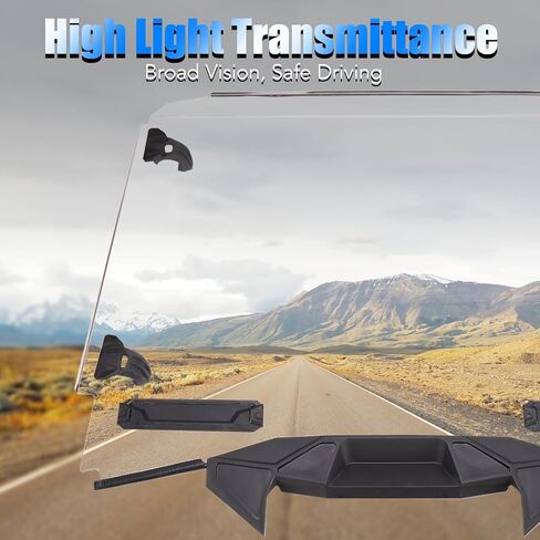 Vented Full Windshield for 2020 2021 2022 2023 2024 Polaris RZR PRO XP 4/RZR Turbo R Accessories, A & UTV PRO Clear Front Windshield Dustproof Durable Hard Coat Poly, Replace #‎2883756 in Saudi Arabia
