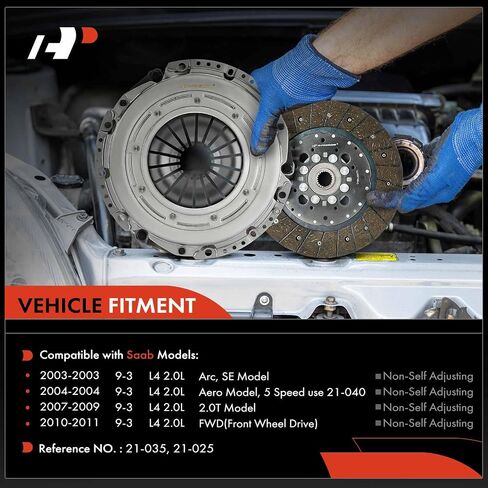 A-Premium Transmission Clutch Kit Compatible with Saab 9-3 2003-2004/2007-2011, 2.0L in Saudi Arabia