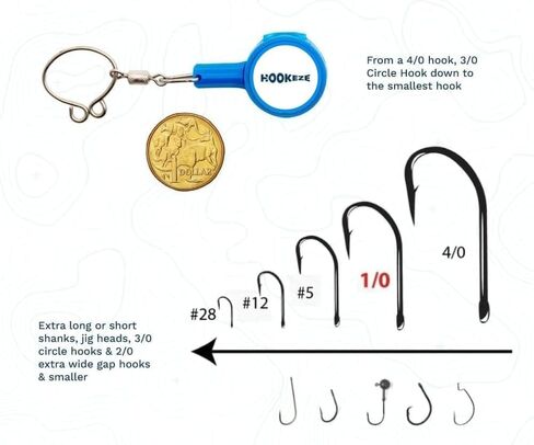 HOOK-EZE Fishing Knot Tying Tool, Fishing Gear for Tying Line to Fish Hooks, Nail Knot Tool for Bass & Fly Fishing, Fishing Accessories Cover Hook on Rod, Fishing Gifts for Men, Stocking Stuffer, 3Pcs in Kuwait
