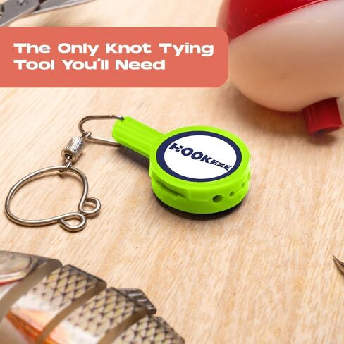 HOOK-EZE Fishing Knot Tying Tool, Fishing Gear for Tying Line to Fish Hooks, Nail Knot Tool for Bass & Fly Fishing, Fishing Accessories Cover Hook on Rod, Fishing Gifts for Men, Stocking Stuffer, 3Pcs in Kuwait