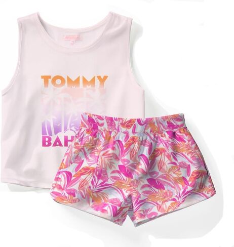 Tommy Bahama Girls Set 2 قطعة - Tank Top & Shorts - الزي الصيفي غير الرسمي للأطفال in Kuwait