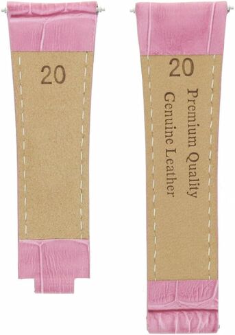 Ewatchparts 20mm Leather Watch Band Strap Compatible With Rolex Daytona 16518 16519 16520 Pink Short in Saudi Arabia