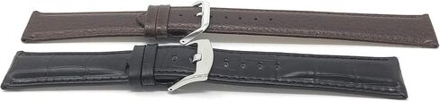 Bandini Double Extra Long (XXL) Womens Italian Leather Watch Band Strap - Padded - Buffalo Pattern - 2 Colors - 12mm, 14mm, 16mm, 18mm, 20mm in Saudi Arabia