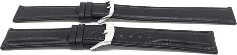 Bandini Double Extra Long (XXL) Womens Italian Leather Watch Band Strap - Padded - Buffalo Pattern - 2 Colors - 12mm, 14mm, 16mm, 18mm, 20mm in Saudi Arabia