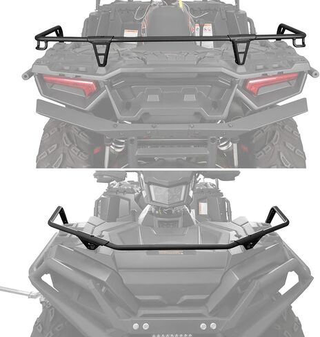 A & UTV PRO Front & Rear Rack Extender 4" for Polaris Sportsman XP 1000/850 2017-2023, Heavy Duty Steel Luggage Rack Extender Storage Accessories, Replace OEM # 2882022, 2882023, Black, Set of 2 in Saudi Arabia