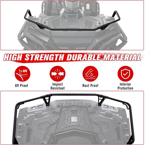 A & UTV PRO Front & Rear Rack Extender 4" for Polaris Sportsman XP 1000/850 2017-2023, Heavy Duty Steel Luggage Rack Extender Storage Accessories, Replace OEM # 2882022, 2882023, Black, Set of 2 in Saudi Arabia