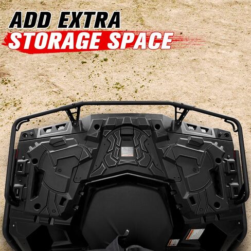 A & UTV PRO Front & Rear Rack Extender 4" for Polaris Sportsman XP 1000/850 2017-2023, Heavy Duty Steel Luggage Rack Extender Storage Accessories, Replace OEM # 2882022, 2882023, Black, Set of 2 in Saudi Arabia