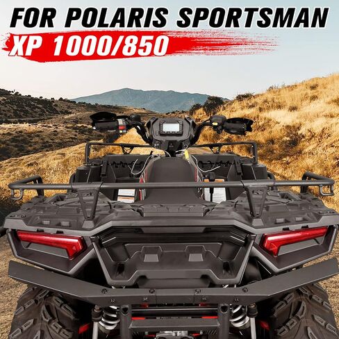 A & UTV PRO Front & Rear Rack Extender 4" for Polaris Sportsman XP 1000/850 2017-2023, Heavy Duty Steel Luggage Rack Extender Storage Accessories, Replace OEM # 2882022, 2882023, Black, Set of 2 in Saudi Arabia