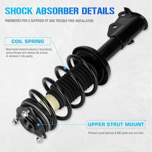 172284 172285 Front Struts Shocks w/Coil Springs for Honda Civic 1.8L ONLY Coupe (EX, LX, DX) 2006 2007 2008 2009 2010 2011, Strut Shock Assembly Absorbers-[ Exc. Sedan and Si, Hybrid, Gx Models ] in Saudi Arabia