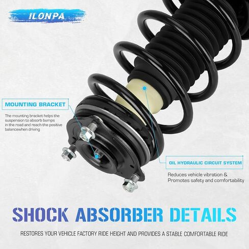 172284 172285 Front Struts Shocks w/Coil Springs for Honda Civic 1.8L ONLY Coupe (EX, LX, DX) 2006 2007 2008 2009 2010 2011, Strut Shock Assembly Absorbers-[ Exc. Sedan and Si, Hybrid, Gx Models ] in Saudi Arabia
