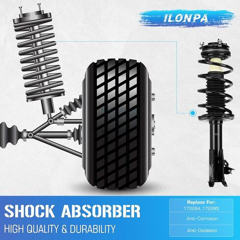 172284 172285 Front Struts Shocks w/Coil Springs for Honda Civic 1.8L ONLY Coupe (EX, LX, DX) 2006 2007 2008 2009 2010 2011, Strut Shock Assembly Absorbers-[ Exc. Sedan and Si, Hybrid, Gx Models ] in Saudi Arabia
