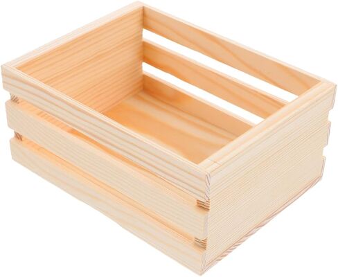 Cabilock Wooden Storage Case Storage Storage Basking Small Wood Crate Vintage Style Office منظم in Kuwait