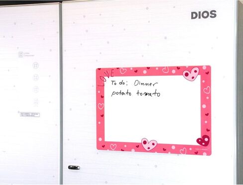 Dry Erase Board Refrigerator Whiteboard Wall Sticker Easy Removable Non Magnetic - Marker Board Sheets Easy Attached & Detached on Glass Without Glue - for Office Restaurant Simple Memo in Saudi Arabia