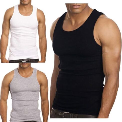 C&A COLLECTION 3 Pack Tank Top - Black, White and Grey in Saudi Arabia