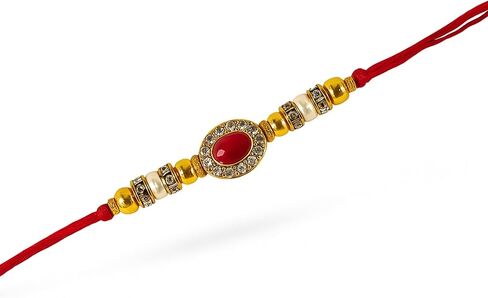 Handmade Rakhi for Brother – Traditional Indian Rakhi for Brother with Elegant Design – Unique Gift for Rakshabandhan Festival – Celebrate Bond of Love with Best Rakhi in Saudi Arabia