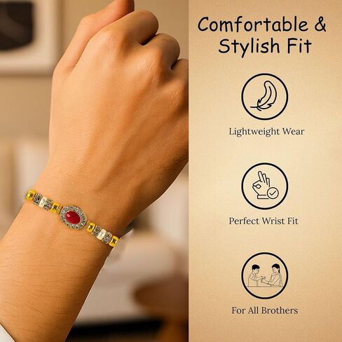 Handmade Rakhi for Brother – Traditional Indian Rakhi for Brother with Elegant Design – Unique Gift for Rakshabandhan Festival – Celebrate Bond of Love with Best Rakhi in Saudi Arabia