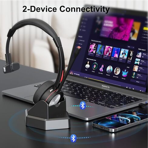سماعة رأس USB مع ميكروفون لإلغاء الضوضاء لمكتب مركز الاتصال، سماعة رأس للكمبيوتر الشخصي لأجهزة الكمبيوتر المحمول MAC للأعمال والهواتف الرقمية ومؤتمرات الفيديو Skype Zoom Teams Chat Dragon Nuance التعرف على الصوت in Saudi Arabia