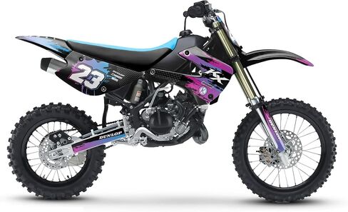 مجموعة الرسومات لـ Kawasaki KX 85 (2001-2013) سلسلة Splash Tan 09 Mil-Dirt Bike Custom Racing Deacals Stickers Kit ، No-Plastics in Kuwait