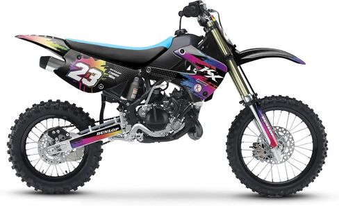 مجموعة الرسومات لـ Kawasaki KX 85 (2001-2013) سلسلة Splash Tan 09 Mil-Dirt Bike Custom Racing Deacals Stickers Kit ، No-Plastics in Kuwait