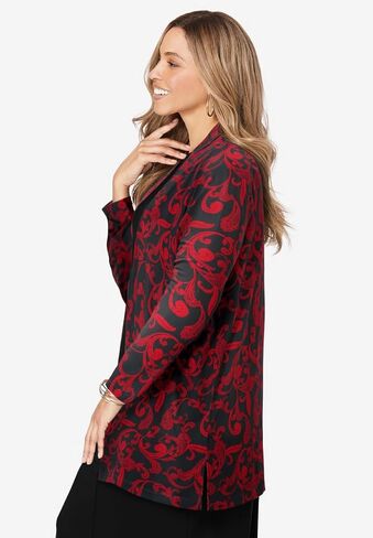Jessica London Women's Plus Size Stretch Knit Open Front Knit Topper in Saudi Arabia
