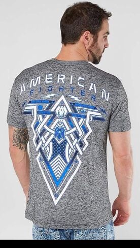 تي شيرت رجال المقاتلين الأمريكيين تشارلز TMT Crewneck Gray XS-5XL in Kuwait
