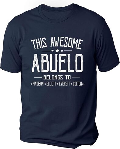 Izi Pod Personalized Grandpa Dad Shirt ، Grandpa Grandpa Grandkids Name Shirt ، عيد ميلاد عيد الميلاد آباء يوم أبي جد هدية in Kuwait