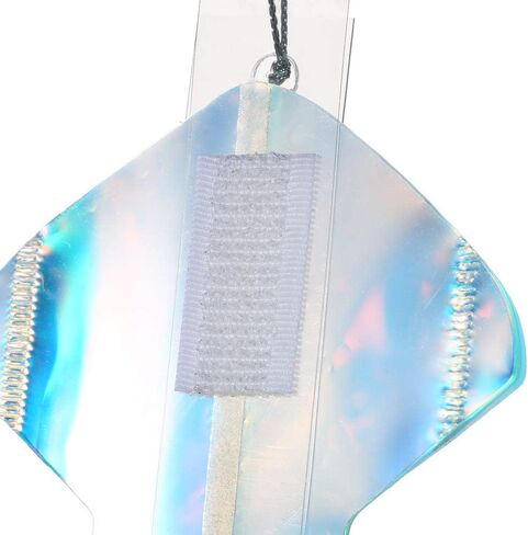 12 Inch Diameter Iridescent Ornament Star Hanging Decorations, Clear Foil Decorative Folding Decor, Rainbow Shine Party Ornaments for Bridal Shower Wedding Birthday Frozen Theme Party Decorations in Kuwait