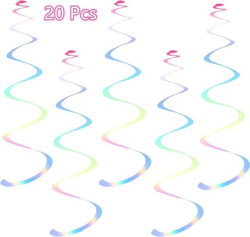 12 Inch Diameter Iridescent Ornament Star Hanging Decorations, Clear Foil Decorative Folding Decor, Rainbow Shine Party Ornaments for Bridal Shower Wedding Birthday Frozen Theme Party Decorations in Kuwait