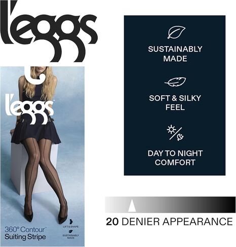 L'Eggs نساء 360 درجة محيط تشكيل الجوارب الشريط الجوارب | جوارب طويلة في إصبع القدم ، جوارب ملهرية مشوهة ، ضغط in Kuwait
