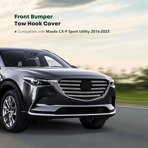 YHTAUTO Tow Hook Cover Compatible with Mazda CX-9 2016 2017 2018 2019 2020 2021 2022 2023 Sport Utility, Front Side Bumper Towing Bracket Hole Cover, Tow Eye Cap in Saudi Arabia