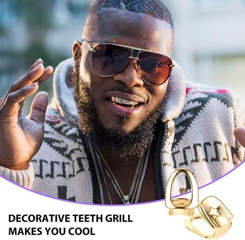 Vicasky Copper Single Tooth Cap Grill لملواة Rappers Hip Hop Supplies 4pcs تعيين نوبة آمنة in Saudi Arabia