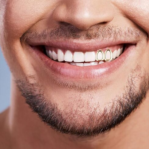 Vicasky Copper Single Tooth Cap Grill لملواة Rappers Hip Hop Supplies 4pcs تعيين نوبة آمنة in Saudi Arabia