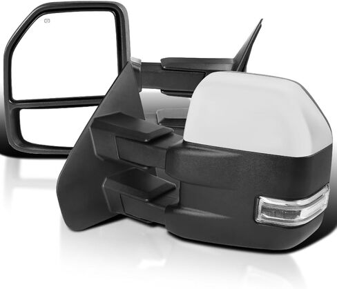 Spec-D Tuning [2015 Look] Chrome Power Heated Towing Mirrors w/LED Signal Compatible with 2007-2014 Ford F150 Pickup Left + Right in Saudi Arabia