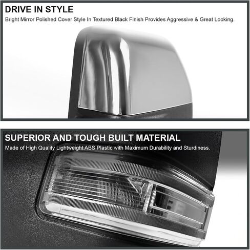Spec-D Tuning [2015 Look] Chrome Power Heated Towing Mirrors w/LED Signal Compatible with 2007-2014 Ford F150 Pickup Left + Right in Saudi Arabia