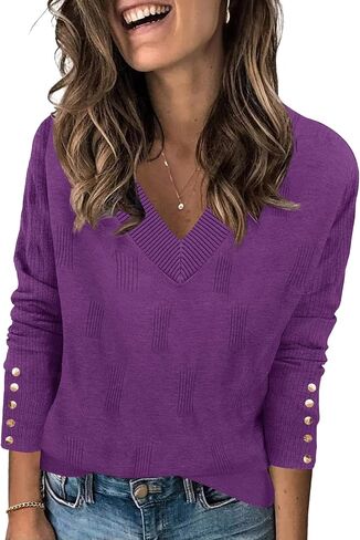 Zeagoo Womens v quitters quitters zeagoo quarts long sweve lightweight buld sweater stips stops with with oufits in Kuwait